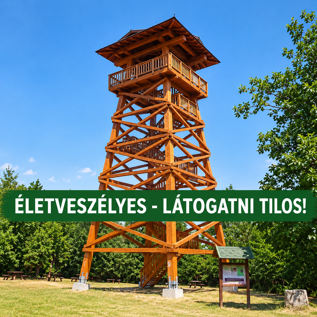 ÉLETVESZÉLYESSÉ VÁLT – MEGSZŰNIK A BATI-KERESZT KILÁTÓ